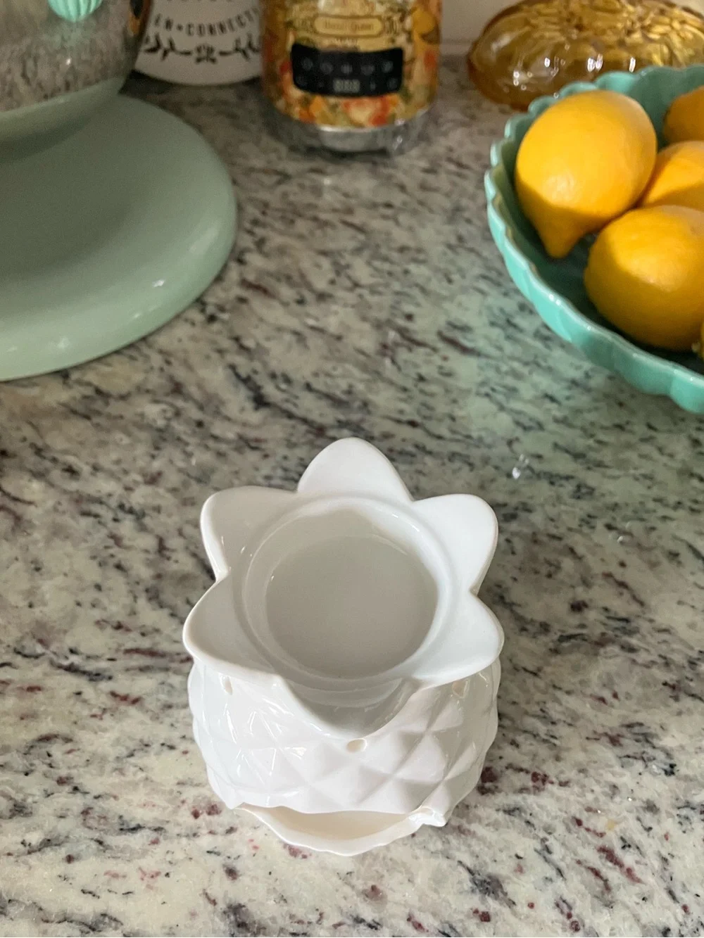 Pier One White Ceramic Pineapple Oil Candle Diffuser